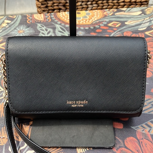 Kate Spade Black Staci Flap Front Crossbody - Picture 2 of 11